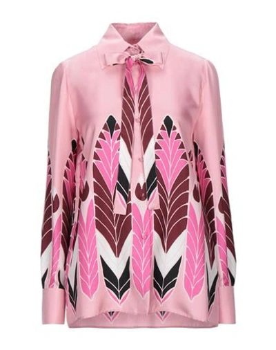 VALENTINO VALENTINO GARAVANI WOMAN SHIRT PINK SIZE 2 SILK,38926724VT 2