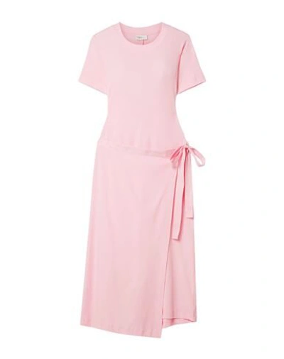 Rosetta Getty Midi Dresses In Pink