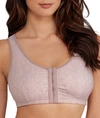 Amoena Frances Front-close Wire-free Comfort Bra In Taupe Lace
