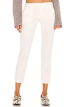 Nili Lotan East Hampton Cropped Stretch-cotton Twill Slim-leg Pants In Eggshell