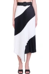 OFF-WHITE SPIRAL PLISSE SKIRT IN WHITE POLYESTER,OWCC115R21FAB0011001