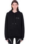 OFF-WHITE OW LOGO SWEATSHIRT IN BLACK COTTON,OWBB035R21JER0041001