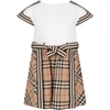 BURBERRY WHITE AND BEIGE DRESS FOR GIRL,11681491
