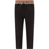 BURBERRY BLACK PANT FOR BOY PANT WITH LOGO,8030127 A1189