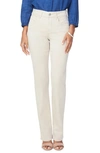 Nydj Marilyn Cool Embrace Ripped Ankle Straight Leg Jeans In White