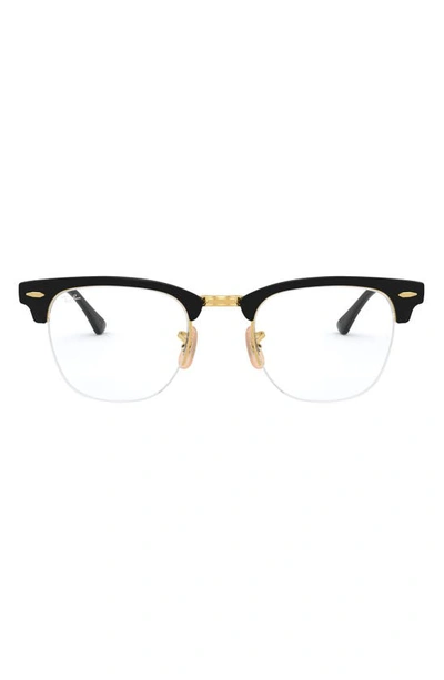 Ray Ban 50mm Optical Glasses In Gold/ Black