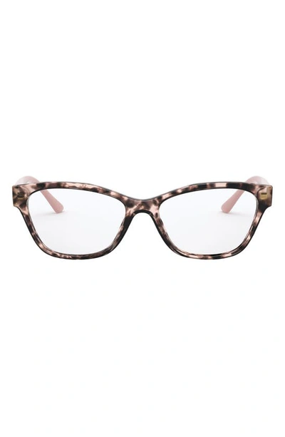 Prada 53mm Cat Eye Optical Glasses In Pink