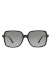 Michael Kors 56mm Gradient Square Sunglasses In Black/ Grey Gradient