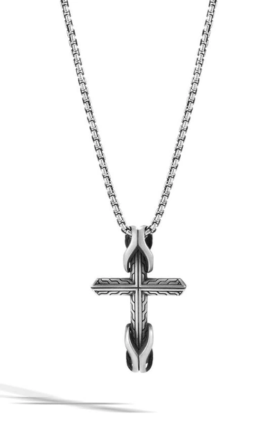 John Hardy Sterling Silver Classic Chain Cross Pendant Necklace, 24
