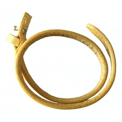 Pre-owned Dsquared2 Leather Bracelet In Yellow
