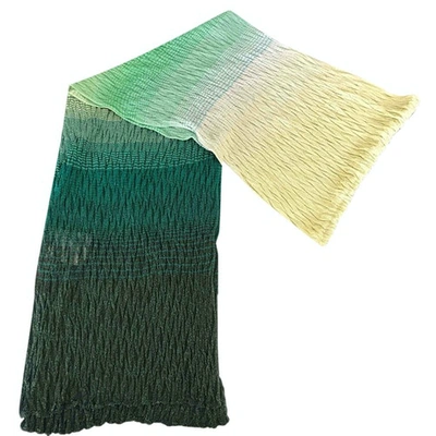 Pre-owned Missoni Wool Scarf In Green
