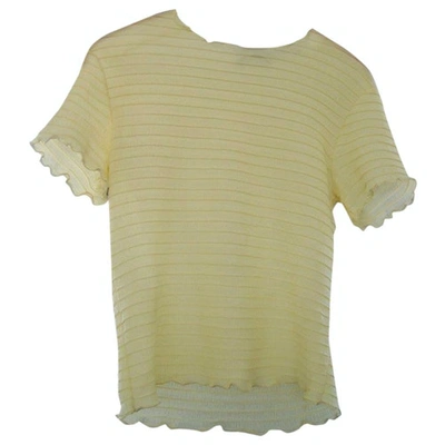 Pre-owned Emporio Armani Beige Synthetic Top