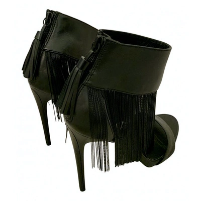 Pre-owned Rachel Zoe Leather Sandals In Black