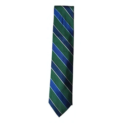 Pre-owned Breuer Silk Tie In Green