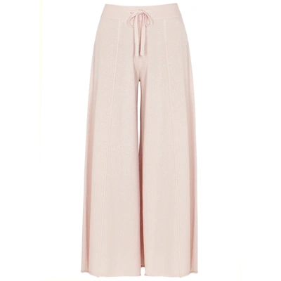 Lisa Yang Kate Light Pink Wide-leg Cashmere Trousers