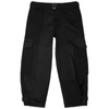 JW ANDERSON BLACK PANELLED CROPPED COTTON TROUSERS,3966740