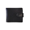 Vida Vida Vida Black Leather Tri Fold Wallet With Rfid In Fold