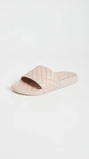 Apl Athletic Propulsion Labs Lusso Quilted Slide Sandal In Rose Dust