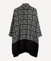 Eskandar Geometric-print Button-front Shirt With Longer Back In Charcoal