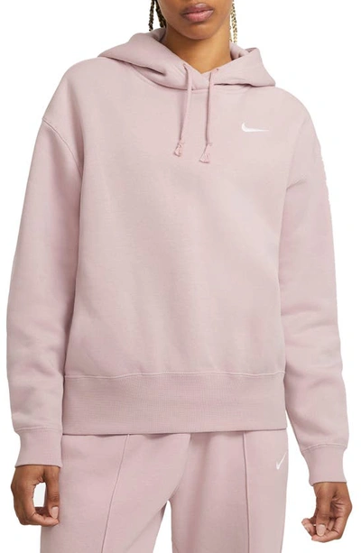 Nike Pink Fleece Sportswear Hoodie In 645 Champag