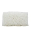 Saro Lifestyle Mongolian Faux Fur Decorative Pillow, 12" X 20" In Ivory