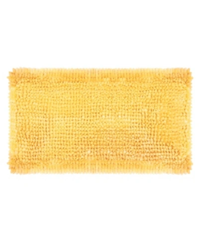 Laura Ashley Butter Chenille Bath Mat, 20" X 34" In Yellow