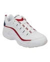 Easy Spirit Womens Performance Lifestyle Athletic And Training Shoes In White/red Stripe