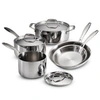 TRAMONTINA GOURMET TRI-PLY CLAD 8 PC COOKWARE SET