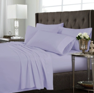 Tribeca Living Microfiber 120-gsm Extra Deep 6-piece Pocket Cal King Sheet Set Bedding In Lavender