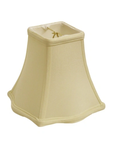 Macy's Cloth&wire Slant Corset Drum Chandelier Lampshade With Double Flame Clip In Off-white