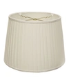 Macy's Cloth Wire Slant Modified Empire Linen Side Pleat Softback Lampshade Collection In White