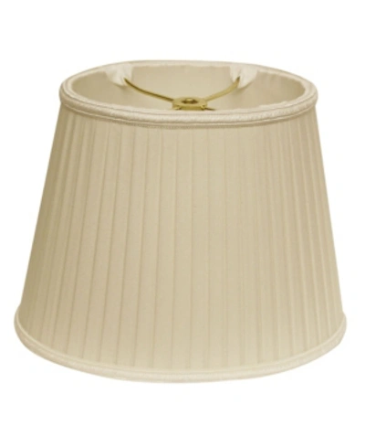 Macy's Cloth&wire Slant Oval Side Pleat Softback Lampshade With Washer Fitter In Off-white