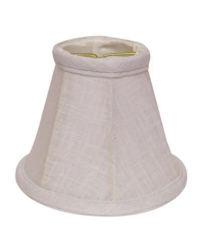 Macy's Cloth & Wire Slant Linen Chandelier Lampshade With Flame Clip In White