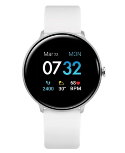 Itouch Sport 3 Unisex Touchscreen Smartwatch: Silver Case With White Strap 45mm