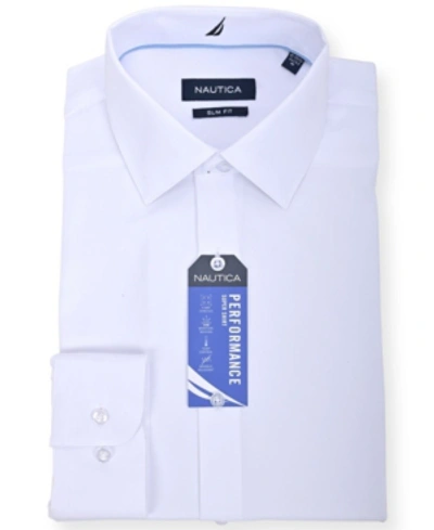 Nautica Men's Slim Fit Supershirt Dress Shirt In White