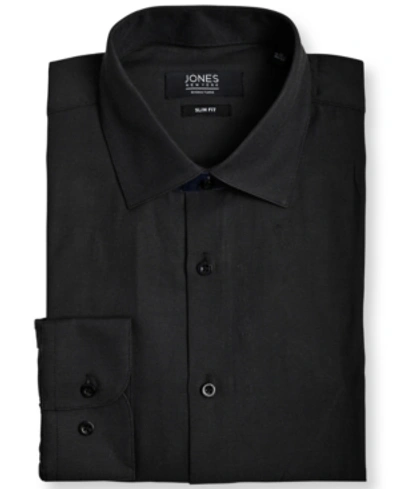 Jones New York Men's Basket Weave Dobby Dress Shirt In Black