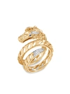 JOHN HARDY WOMEN'S LEGENDS NAGA 18K YELLOW GOLD, DIAMOND & BLUE SAPPHIRE DRAGON RING,400013541558
