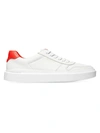 White/ Flame Scarlett Leather