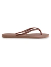 Havaianas Slim Glitter Rubber Flip-flops In Tan