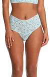 Hanky Panky Plus Size Retro Lace Vkini In Rain Cloud Blue