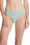 Hanky Panky Flora Lace Thong In Mint Sprig Green