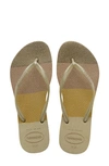 Havaianas Women's Slim Palette Glow Flip Flop Sandals Women's Shoes In Sand Gray