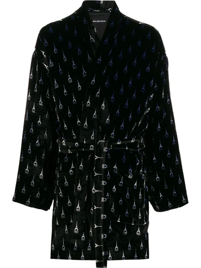 Balenciaga Paris Pyjama Jacket In Black