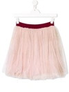 Monnalisa Glitter Tulle Skirt In Pink
