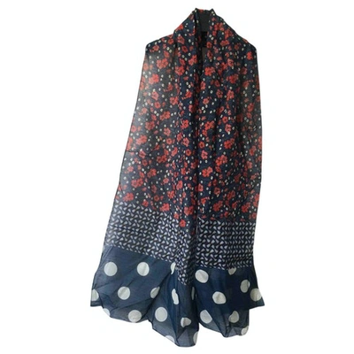 Pre-owned Marc Jacobs Blue Cotton Scarf