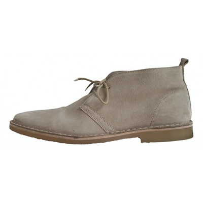 Pre-owned Asos Design Khaki Suede Boots
