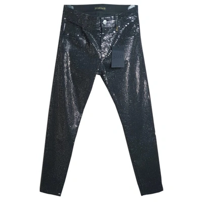 Pre-owned Plein Sud Straight Jeans In Black