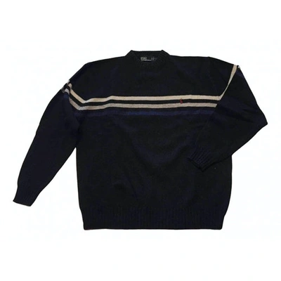 Pre-owned Polo Ralph Lauren Wool Pull In Anthracite