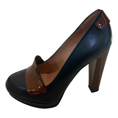 Pre-owned Greymer Leather Heels In Black