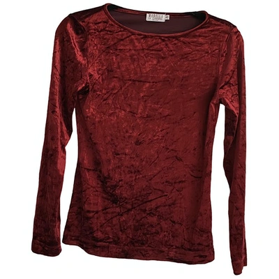 Pre-owned Marella Velvet Jersey Top In Red